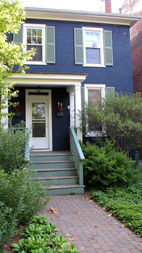 navy and muted sage elegance