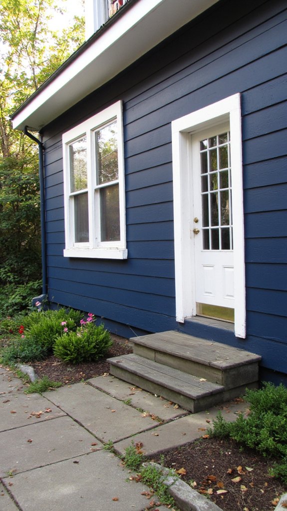 navy blue and white elegance