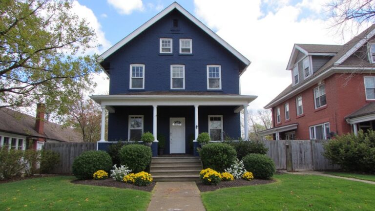 21 Colonial House Exterior Navy Color Schemes For Bold Elegance navy colonial house elegance