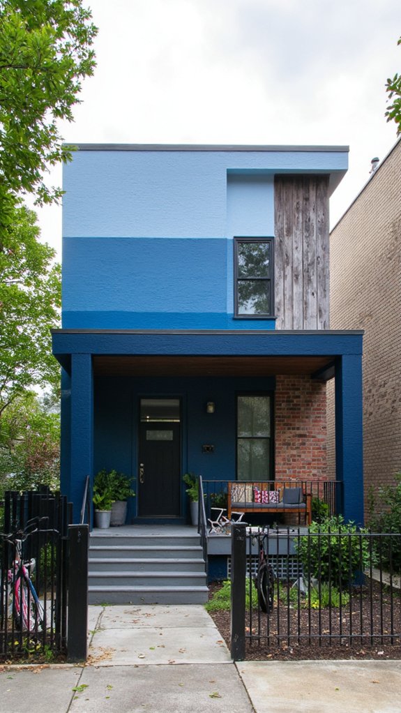 ombre blue exterior transformation