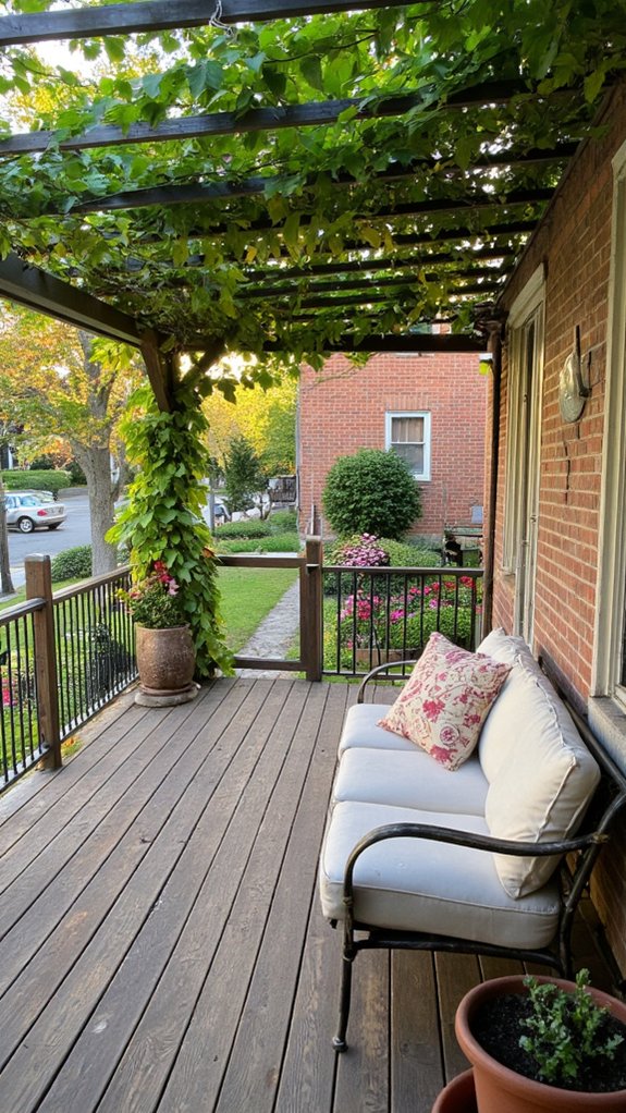 outdoor deck with pergola