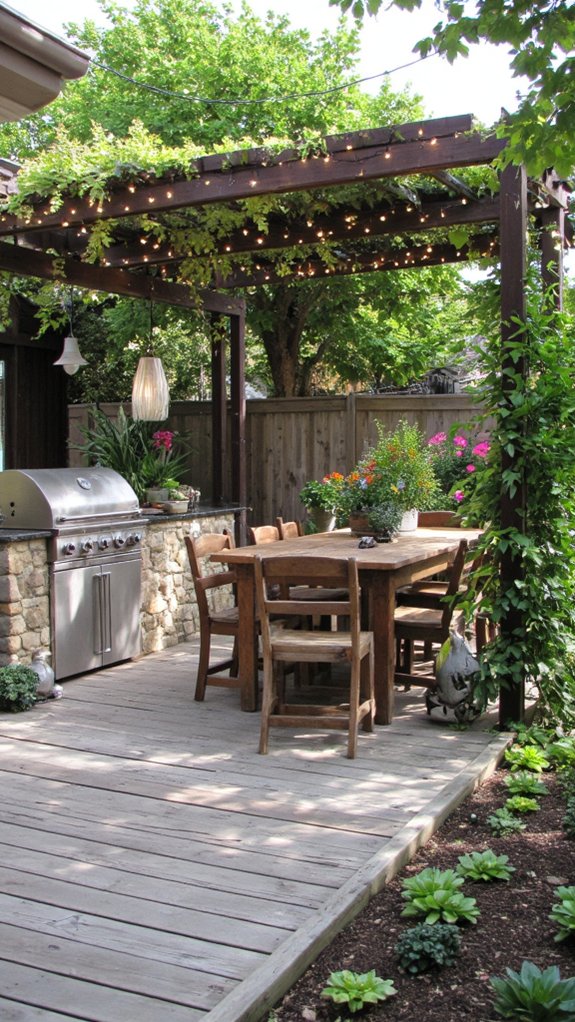 outdoor dining and grilling