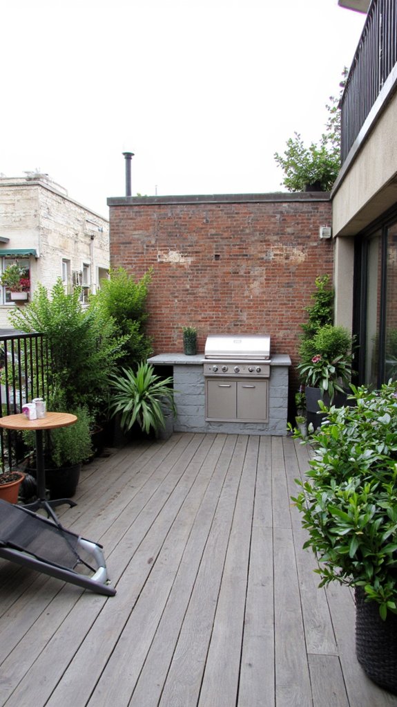 outdoor kitchen balcony transformation