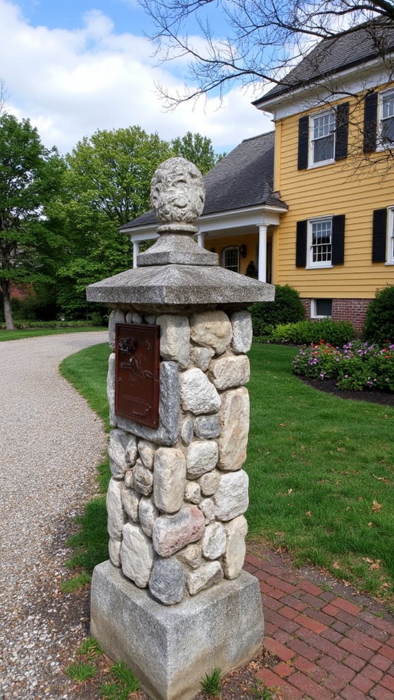 personalized durable stone mailboxes