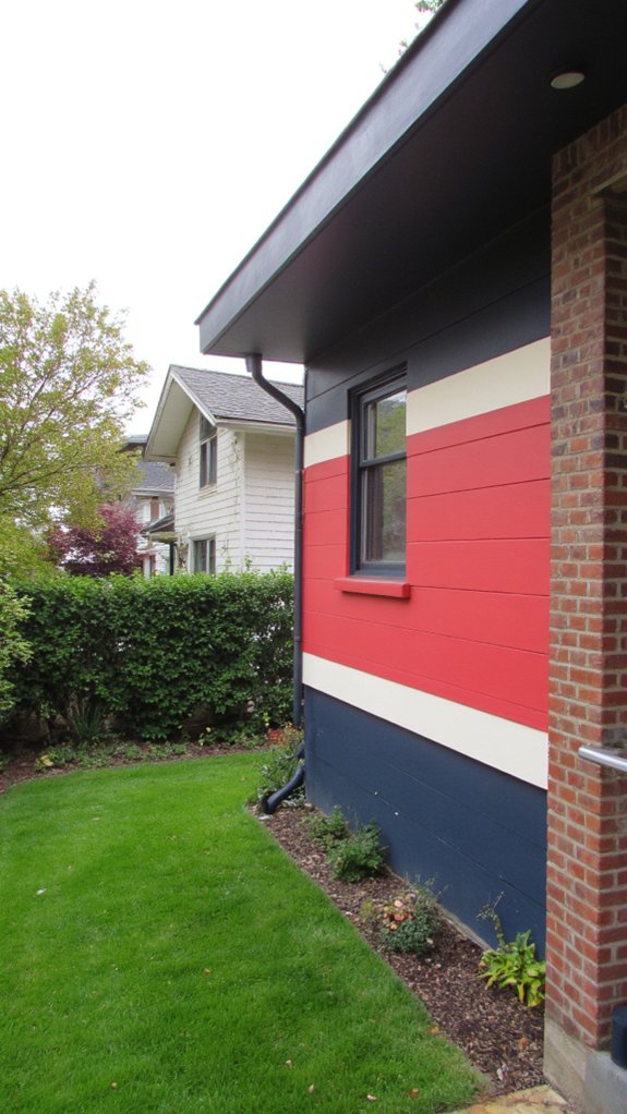 playful bold striped facades