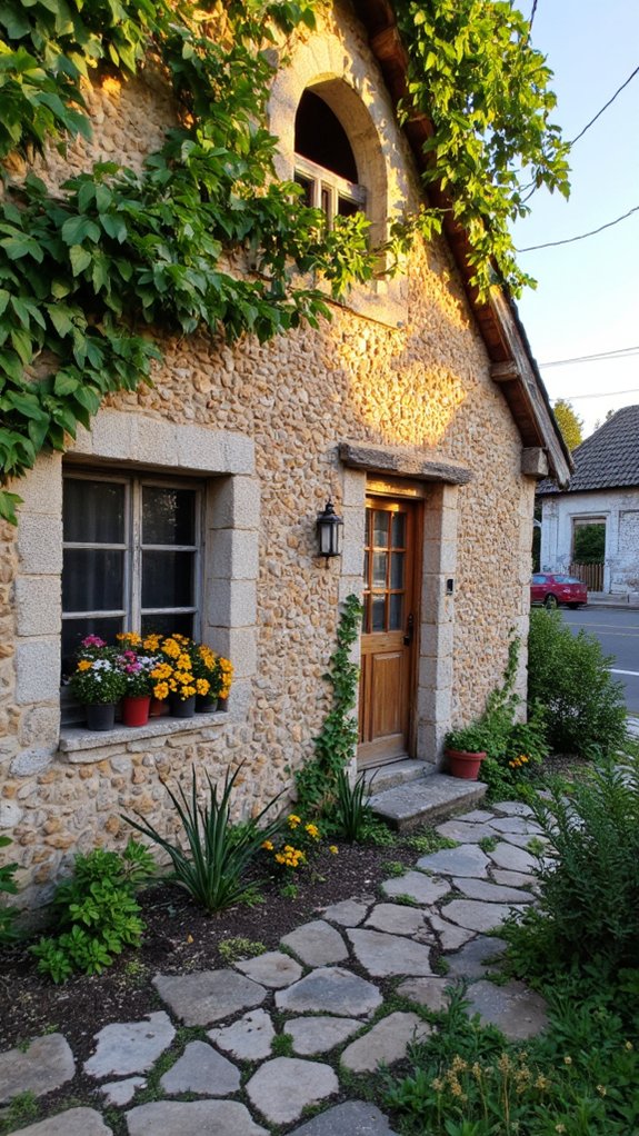 playful textured cottage exterior