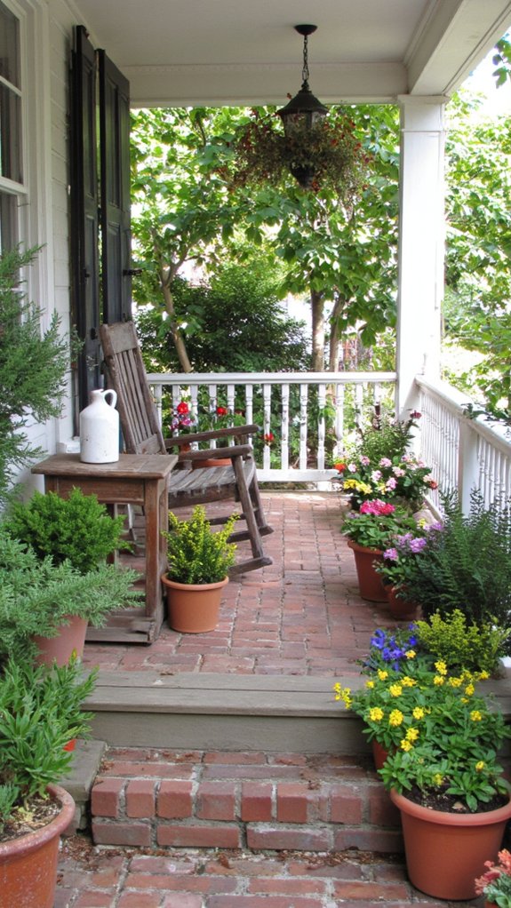 potted plants enhance porch charm