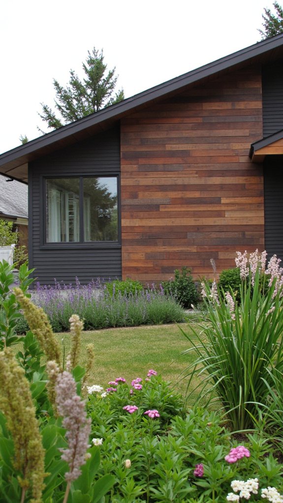 reclaimed wood accent wall