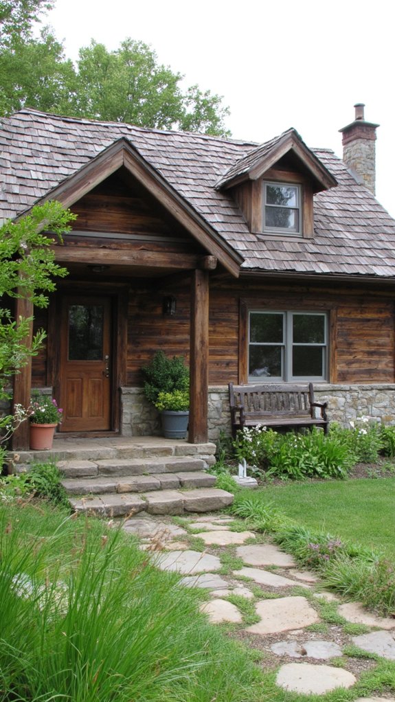 reclaimed wood adds charm