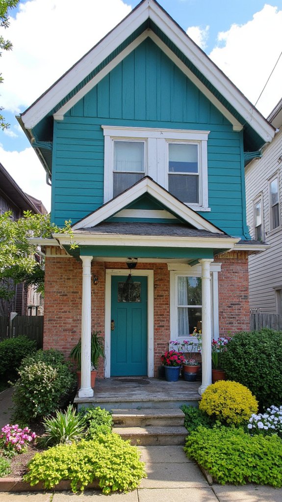 refreshing teal and white