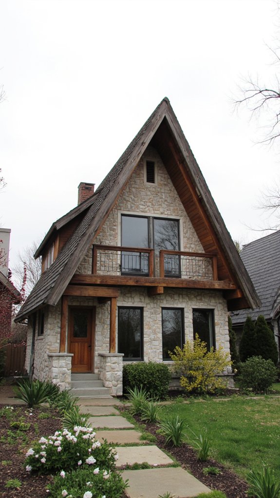 rustic angled roof charm