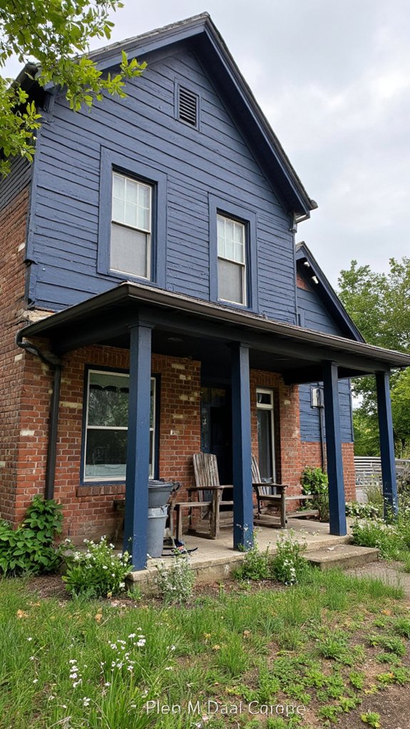 rustic brown and navy elegance