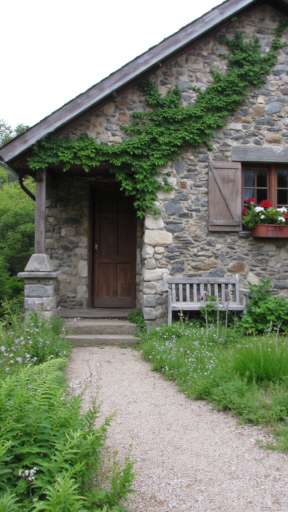 rustic charm through stone accents