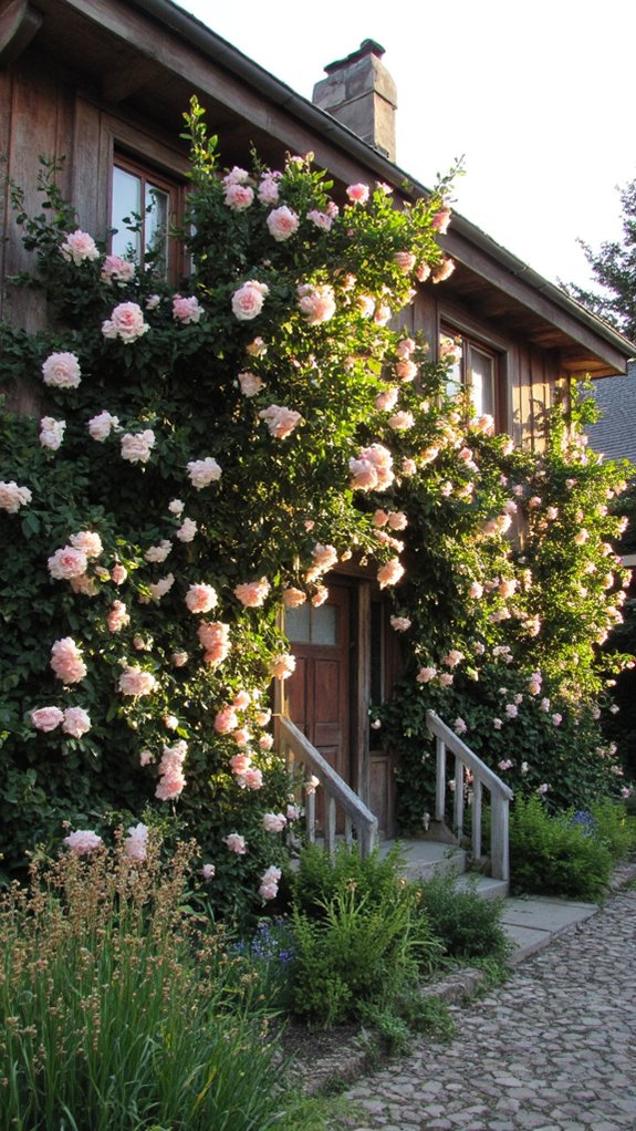 rustic charm with roses