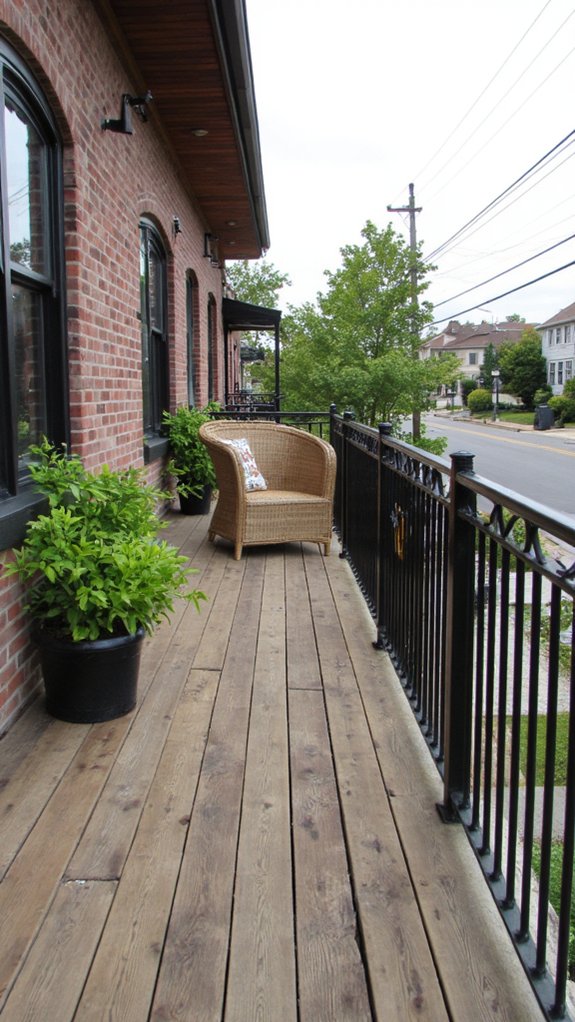 rustic contemporary balcony railing