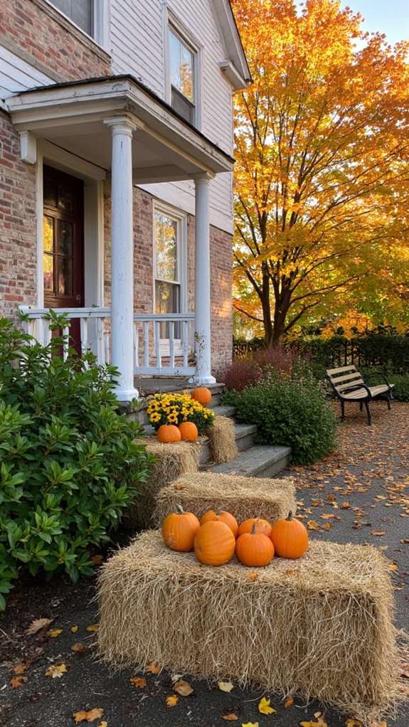 rustic fall porch decor