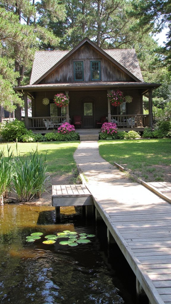 rustic lakeside cottage retreat