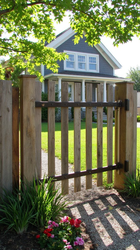rustic modern fence aesthetics