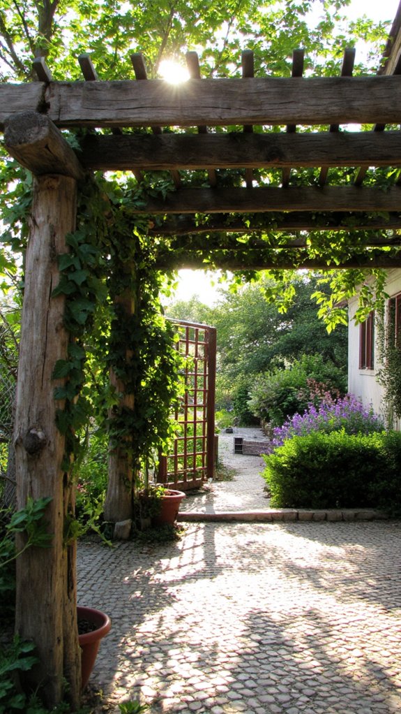 rustic outdoor relaxation structures