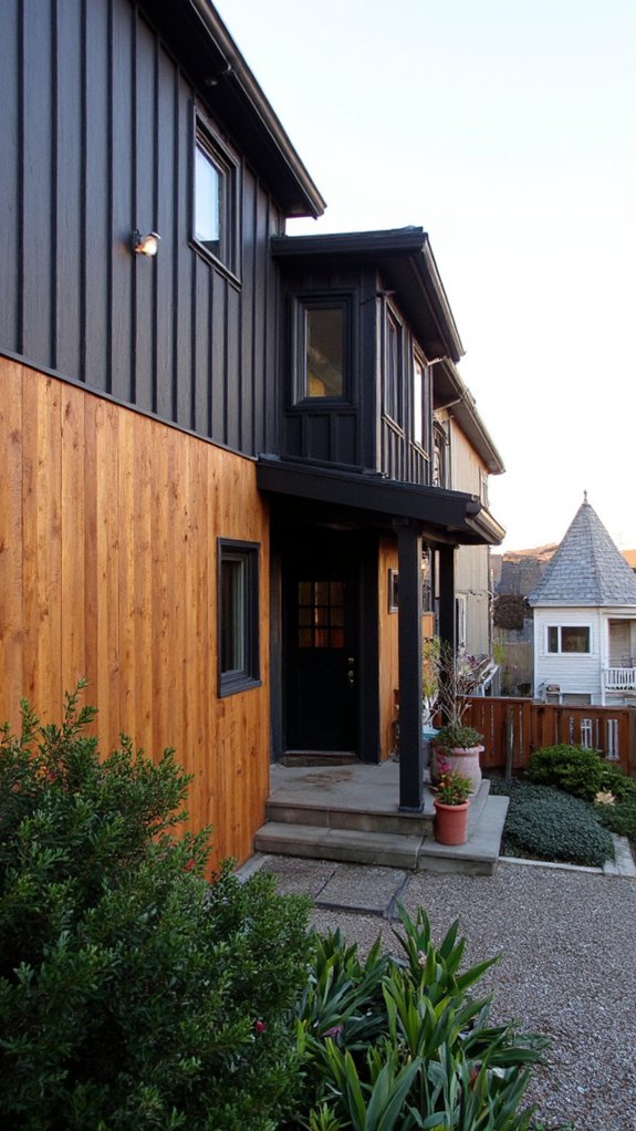 rustic vertical siding elegance