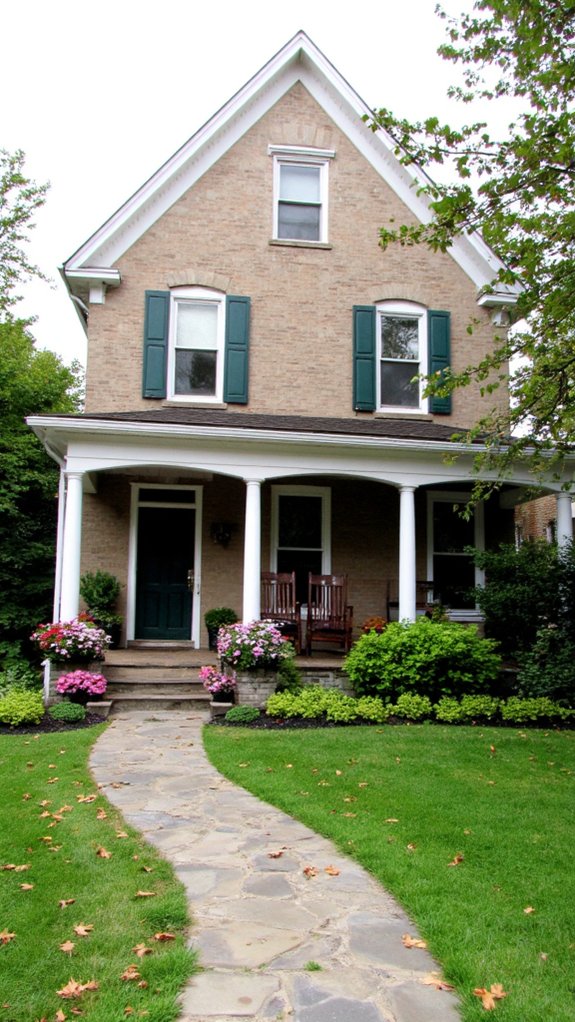 rustic wooden accents enhance warmth