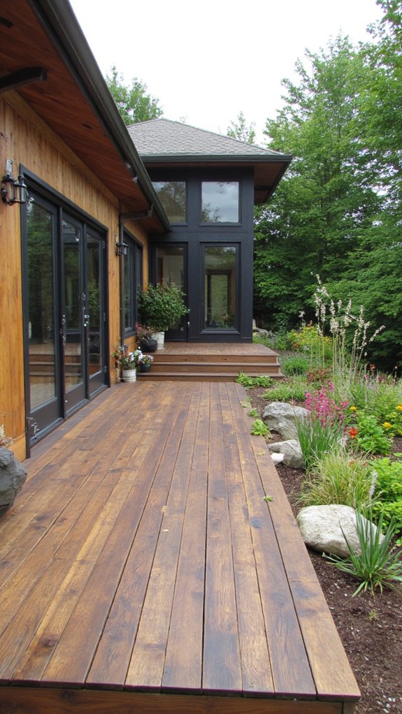 rustic wooden deck beauty