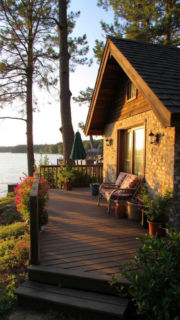 scenic balcony lake retreat
