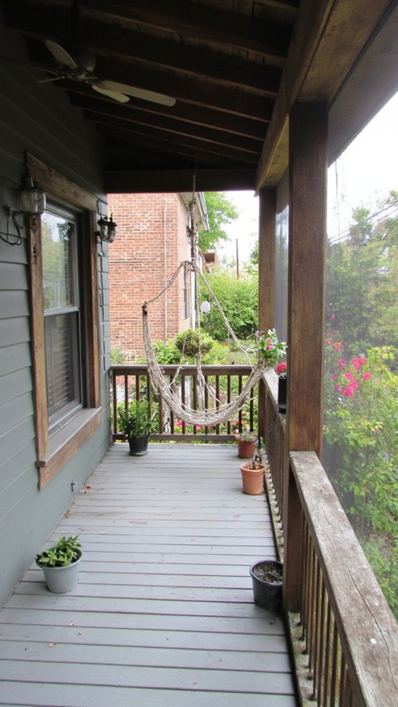 screened in deck comfort zone