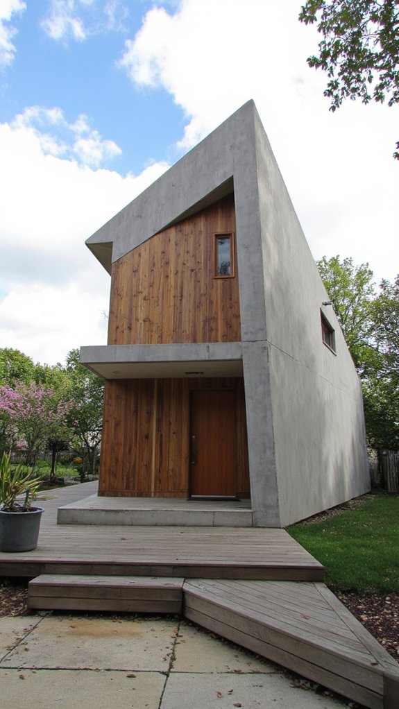 sculptural elements enhance exteriors