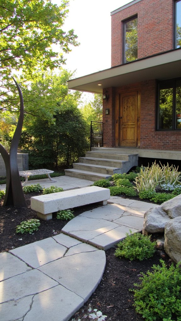sculptural elements enhance gardens