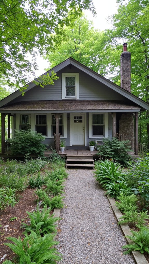 secluded grey cottage tranquility