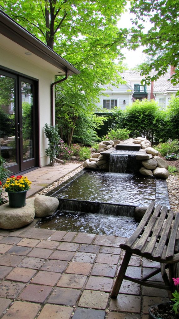 serene backyard water feature