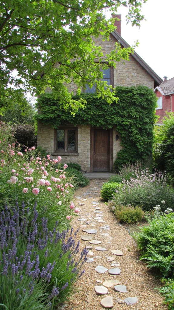 serene gardens with pathways