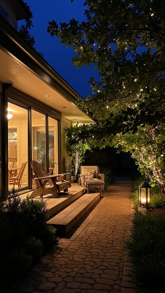 serene illuminated garden retreat