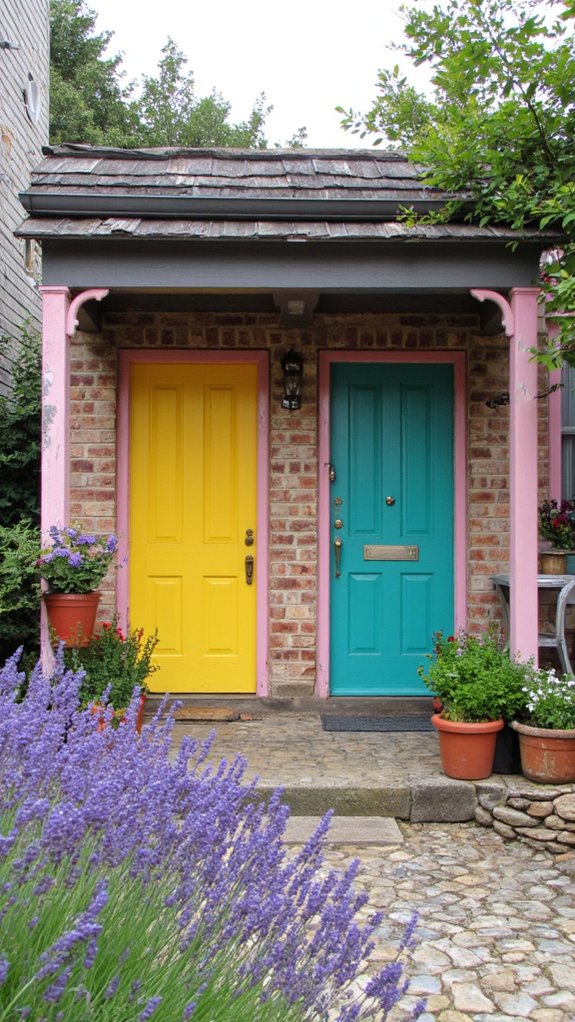 serene lavender cottage entrance