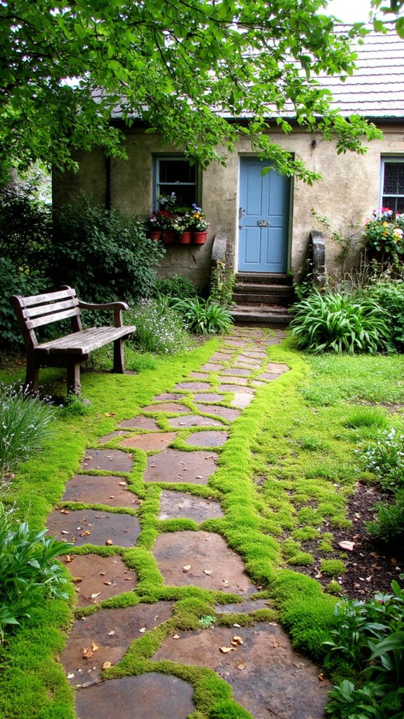 serene lush garden path