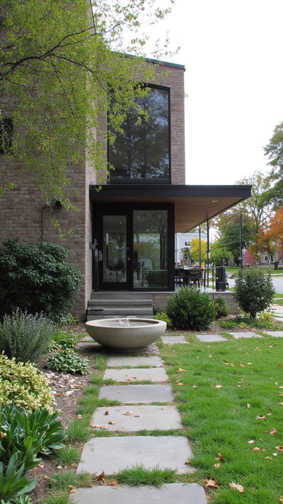 serene modern water feature