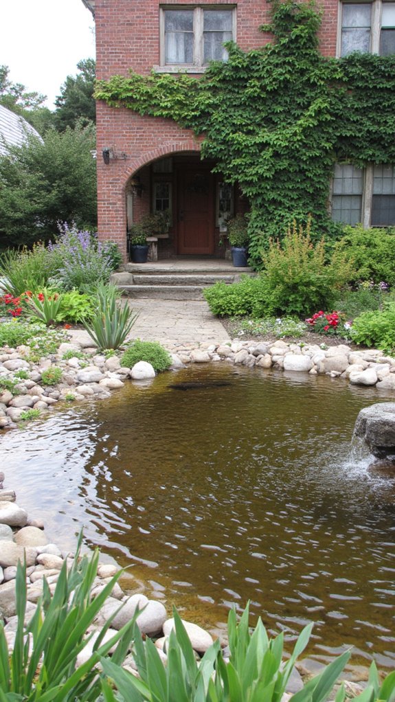 serene water feature installation
