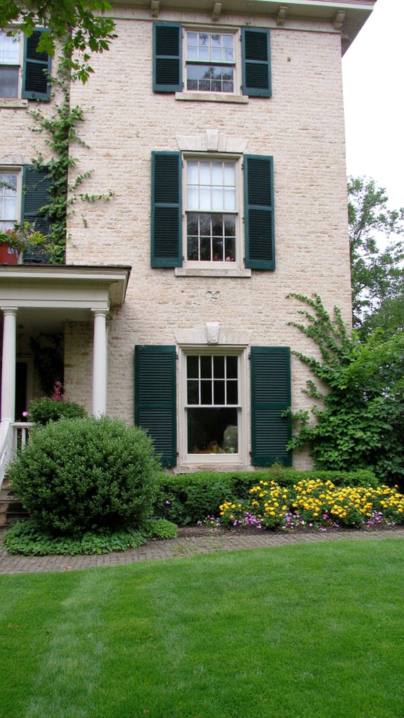 shuttered windows enhance aesthetics