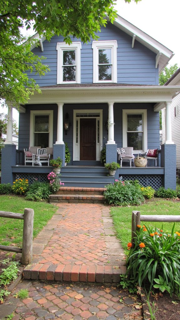 slate blue colonial elegance