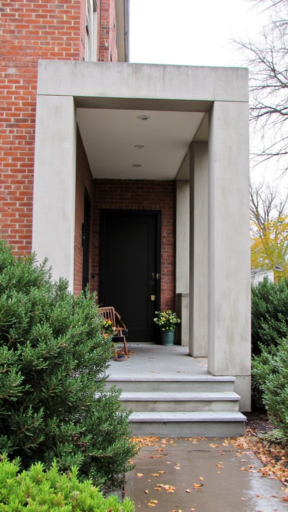 sleek columns enhance elegance