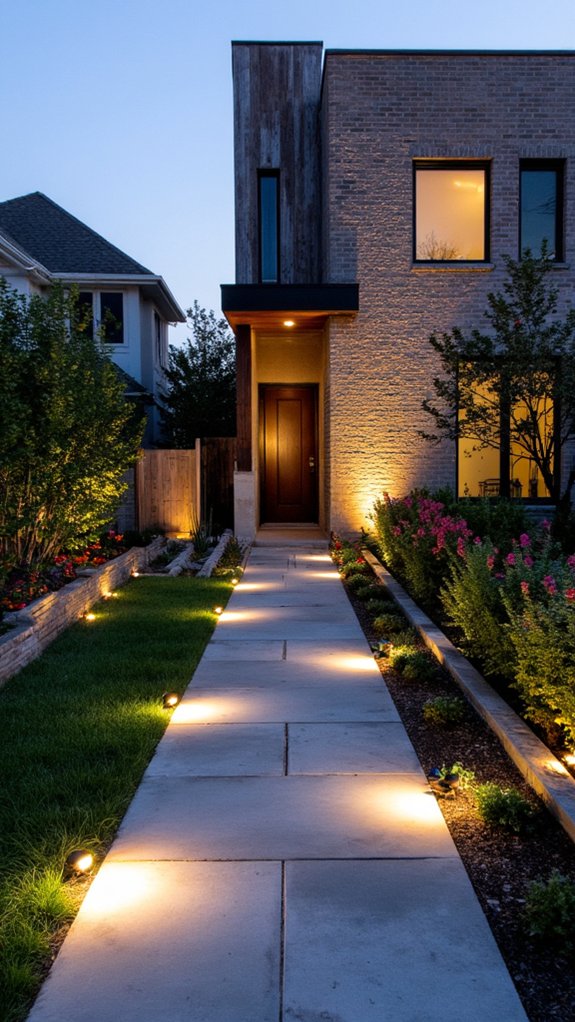 sleek ground lighting elegance