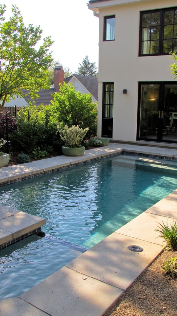 sleek minimalist plunge pool