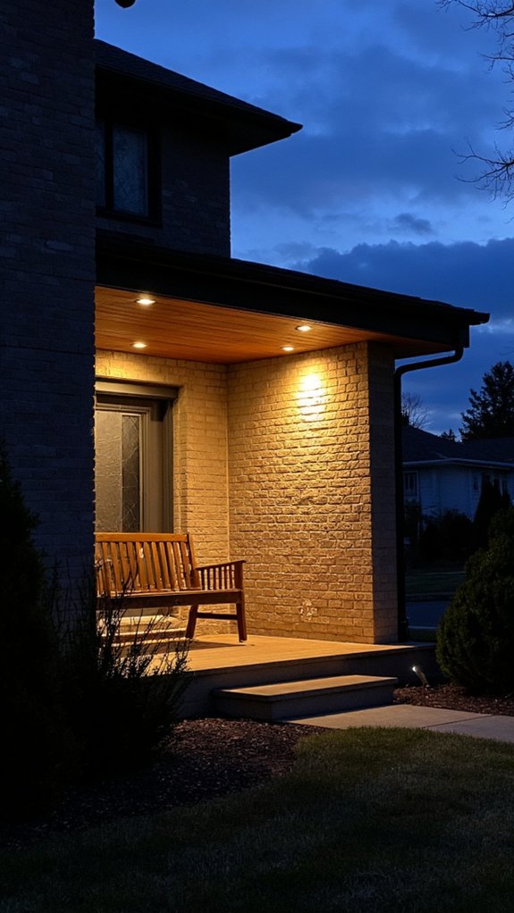 sleek modern porch illumination