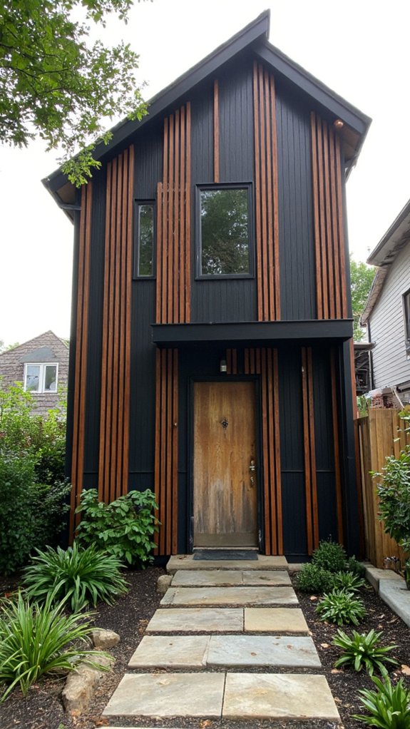 sleek modern vertical tiles