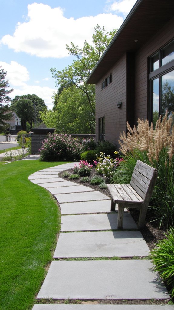 sleek stone pathway design