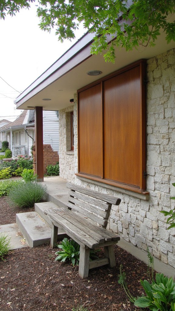 sleek unadorned minimalist shutters