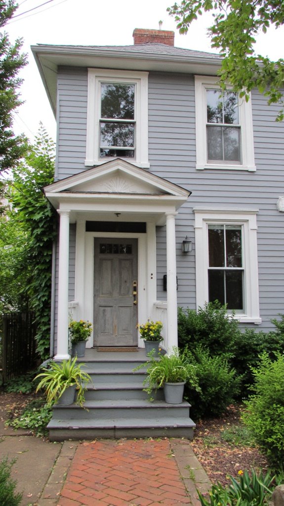 sophisticated classic gray facade