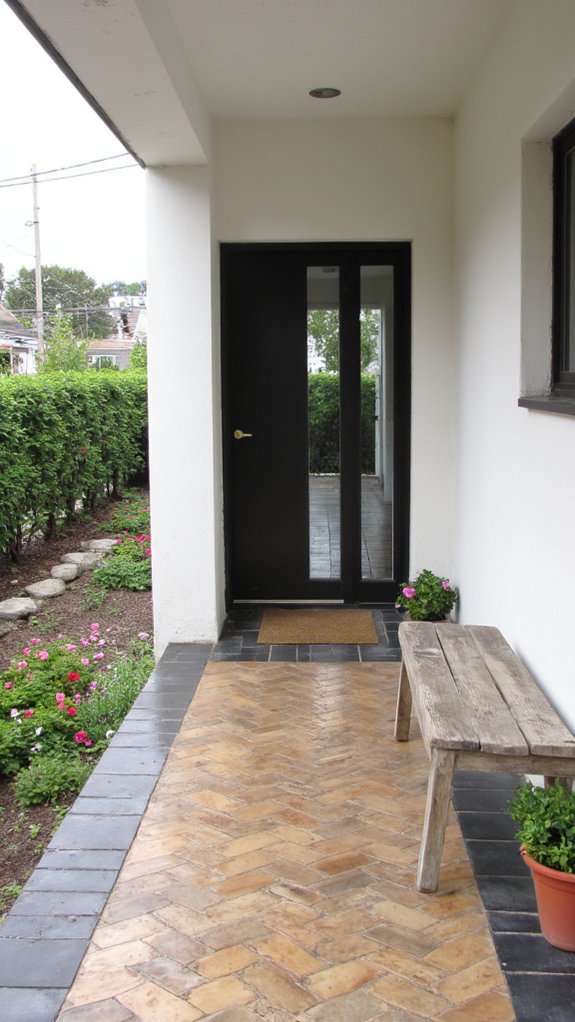 sophisticated herringbone tile design