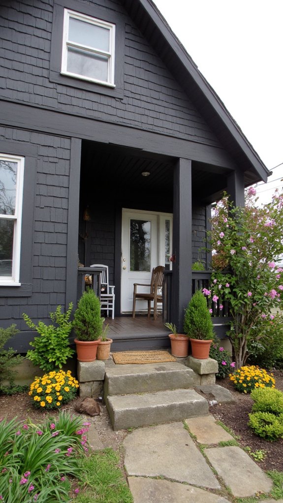 sophisticated warm contrasting exterior